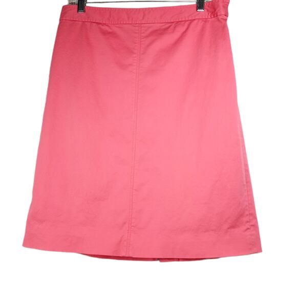 J. CREW Chino Skirt Women's 10  Coral Pencil Stretch Nautical Preppy - Picture 1 of 6